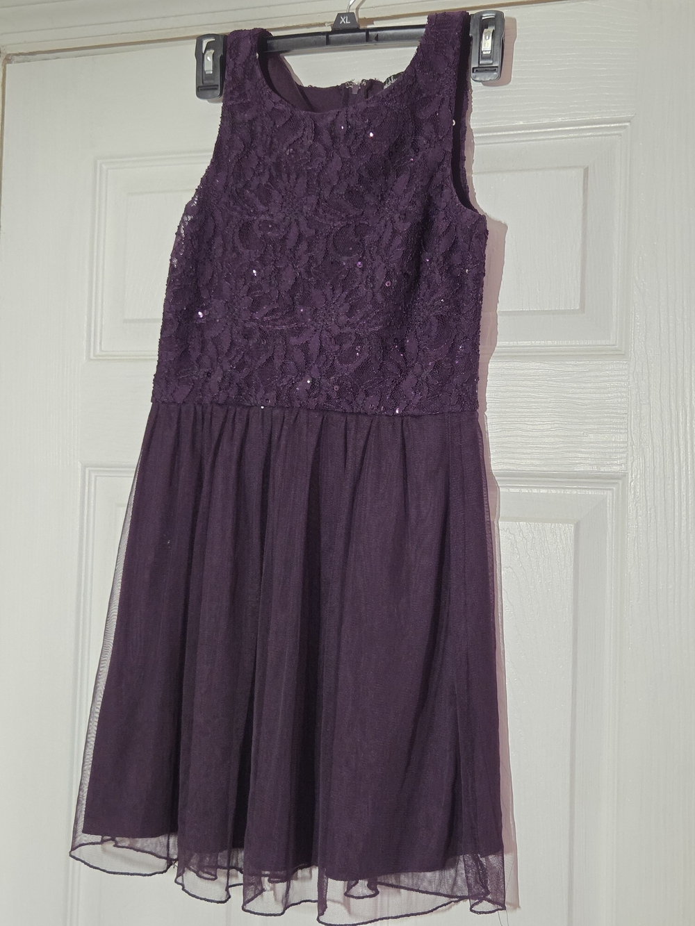 Speechless Dark Purple Lace & Tulle Party Dress